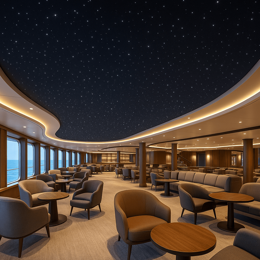 Charter Boat Lounge with Starlight Ceiling